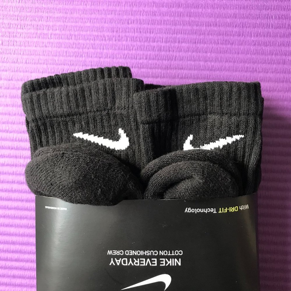 6 Pack Men Nike Everyday Cotton Cushion Crew Socks - Picture 4 of 7